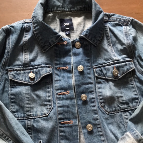 Gap Cropped Denim Jacket - Picture 3 of 4